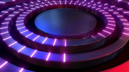 Radiales 4K-Neonmuster 1