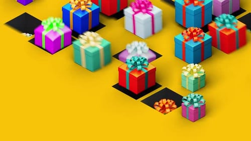 dynamic background with gifts