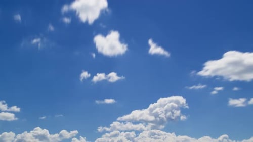 Blue Sky with Scattered White Clouds Cloudscape