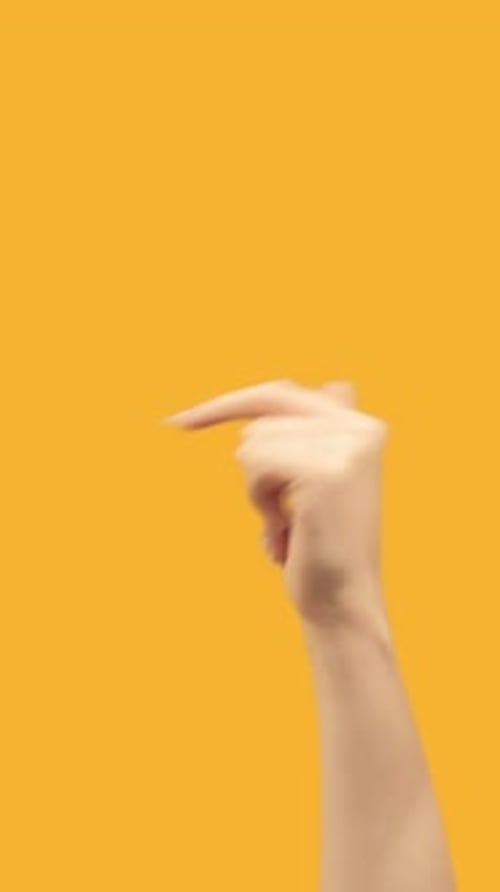 Vertikales Video mit dem Finger auf die vorherige Seite zeigen