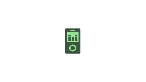 Flat Design Remote Control Animating Screen Icon