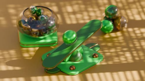 Balancing Marble 3d Loop Animation