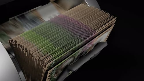500 Ukrainian Hryvnia banknotes. Paper money.