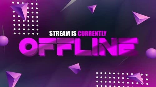 Stream Offline With Geometric Shapes And Gradient Background_Purple Theme