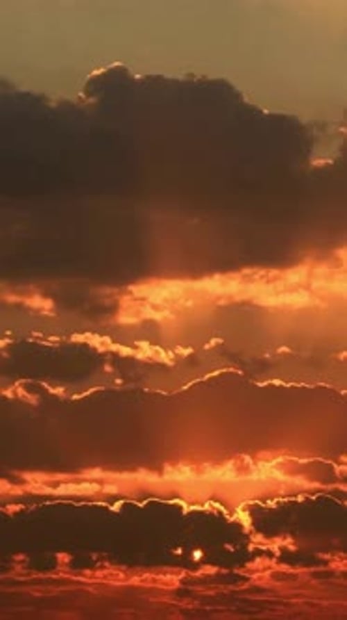 Dramatic Clouds at Sunrise or Sunset