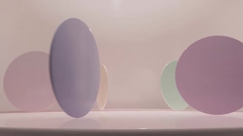 Colorful Circles Stage. Loop animation