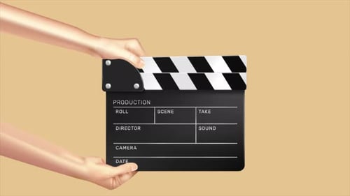 Clapperboard de film avec main 4K