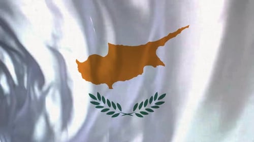 Realistic Waving Cyprus National Flag Animation