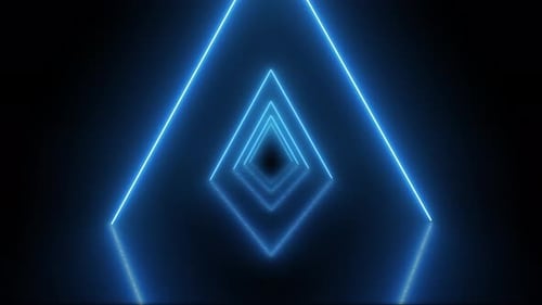 Neon Triangle Tunnel Loop