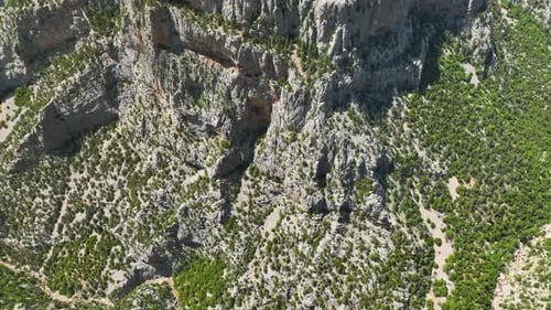 Mountain Majesty Aerial Panorama of Epic Peaks Lush Spring Forest and Serene Mountain River