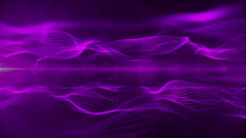 Dynamic Purple Particle Wave Flow Background Loop