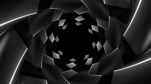 Steel Star Shape Spiral Background Vj Loop In HD