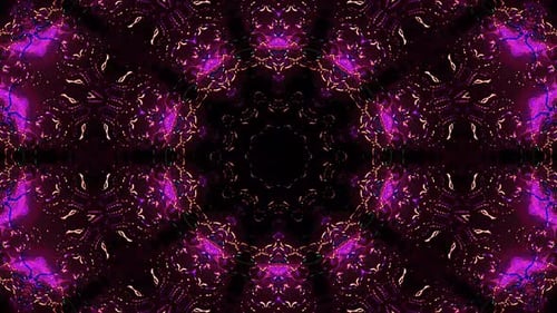 abstract lines colorful light shining round shape in center, black background