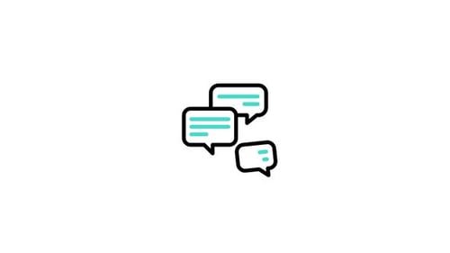 Animated Communication Speech Bubbles Flat Design Icon