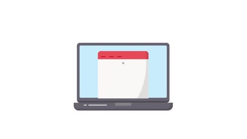 Laptop Opening with API Gear Flat Design Animation