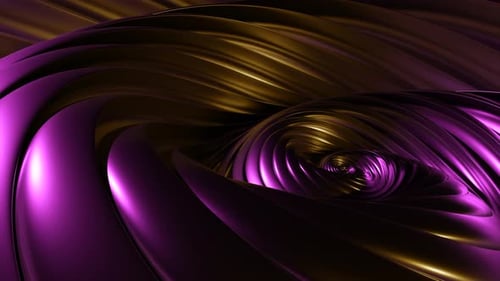 Abstract Liquid Metallic Fluid Waves Loop Background