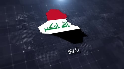 Iraq Map Displaying