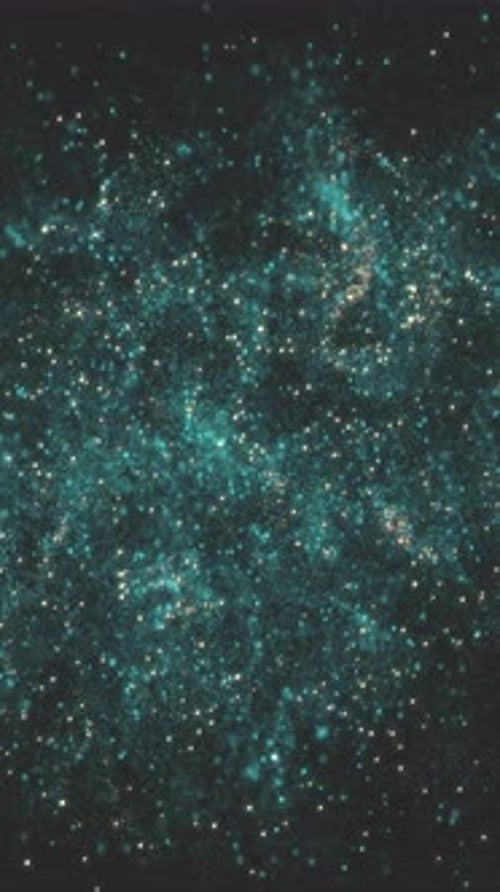 Abstract Background of Blue Spots Moving in Black Studio 3d Animation