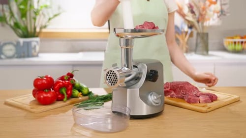 Ground Meat In Meat Grinder