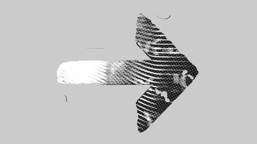 Printed Grunge Pointed Arrow