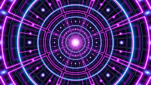 Futuristic Geometric Neon Line Background