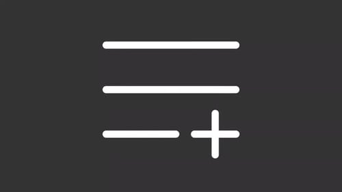 Add list ui icon white line animation