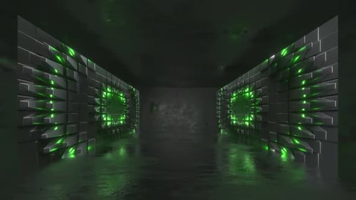 Dynamischer Grünlichttunnel sorgt für futuristische Stimmung