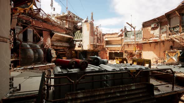An Ancient and Cluttered Building Filled with Discarded Items and ...