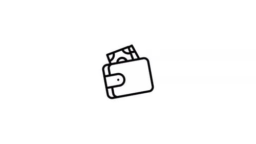 Animation des Geldbeutel-Symbols