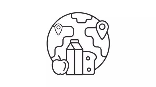 Food allocation line animation
