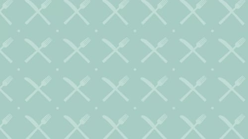 Animated Seamless Kitchen Cutlery Pattern Background