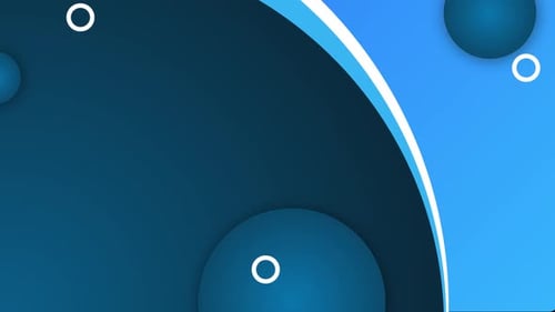 Blue Background Animation With Circle Shapes Moving