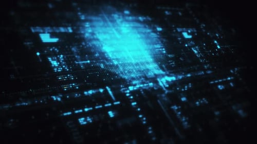 Futuristic Screen Display Data Matrix Simulation Background 09