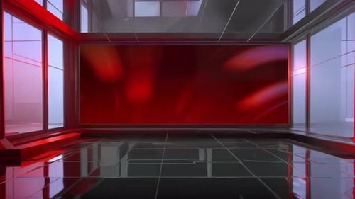 Professional Virtual TV Studio: Sleek Set for Engaging Multimedia Presentation