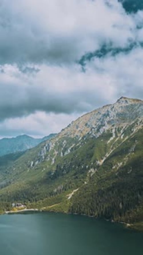 Hyperlapse Calm Lake Under Summer