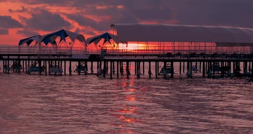 Sunset over the ocean
