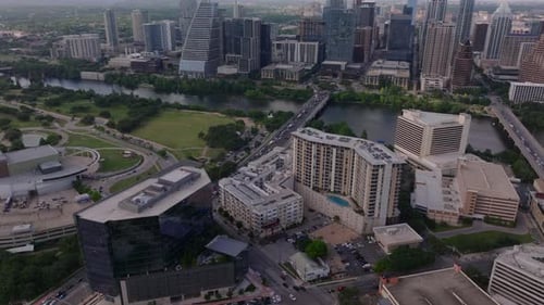 Austin Texas From Above with Its Iconic Skyline Busy Streets and Scenic Riverbanks Explore