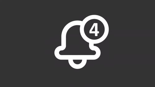 Ícone de interface de usuário de linha branca de bate-papo animado