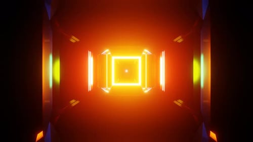 Mesmerizing VJ Loop Pulsating with Vibrant Scifi Neon Lights