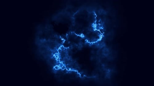 Abstract futuristic background with blue multi-colored energy magic lines and waves