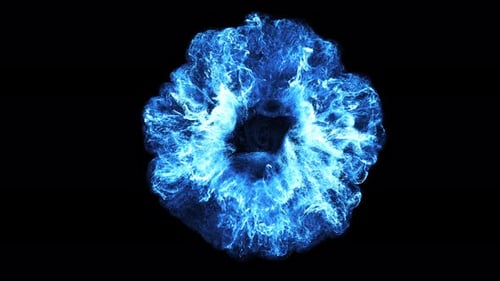 Electric Blue Particle Explosion Reveal