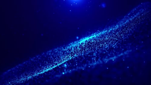 Blue Particle Wave Flow Background Loop V2
