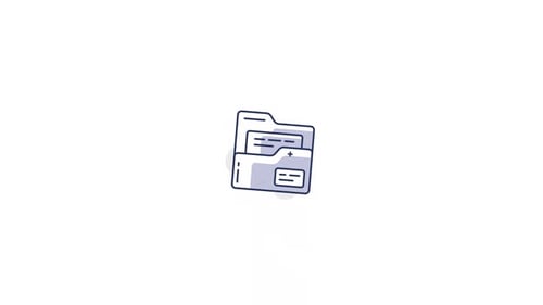 Minimalist Folder Icon Animation for File Management
