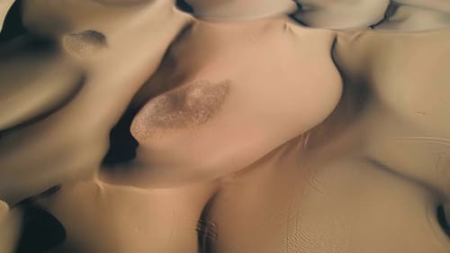 Aerial View of Pristine Sand Dunes in the Desert