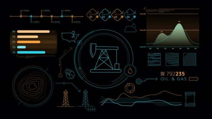 Infographic Animation on Alpha Channel About Oil Production, Overlays ...