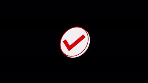 Animated 3D Checkmark Icon Reveal