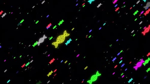 DNA Colorful Neon Background