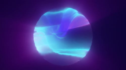 A futuristic abstract orb with electric trails spiraling outward