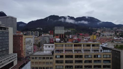 Embark on an exhilarating aerial odyssey above the heart of downtown Bogotá, Colombia
Yaw left