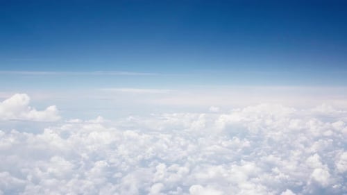 View at altitude above the cloud cover.